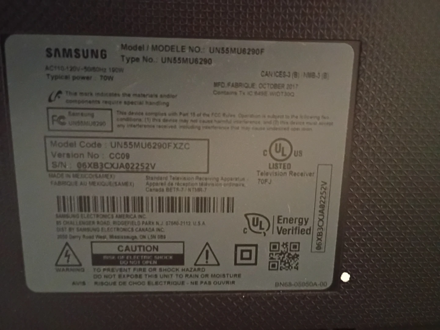 Samsung 55-inch Smart TV The TV screen is burned out. - photo 4
