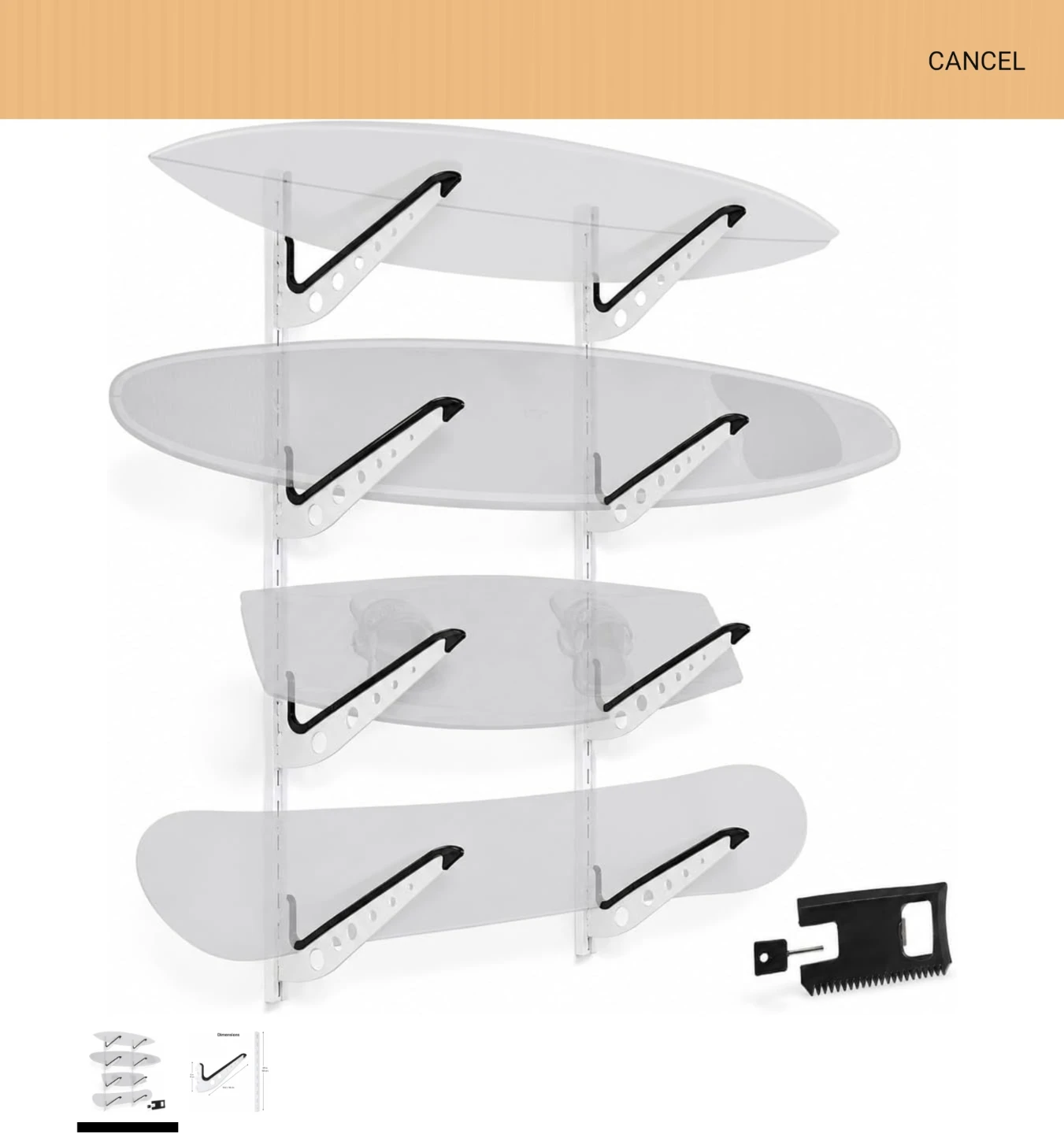 Wall-Mounted Board Storage Rack