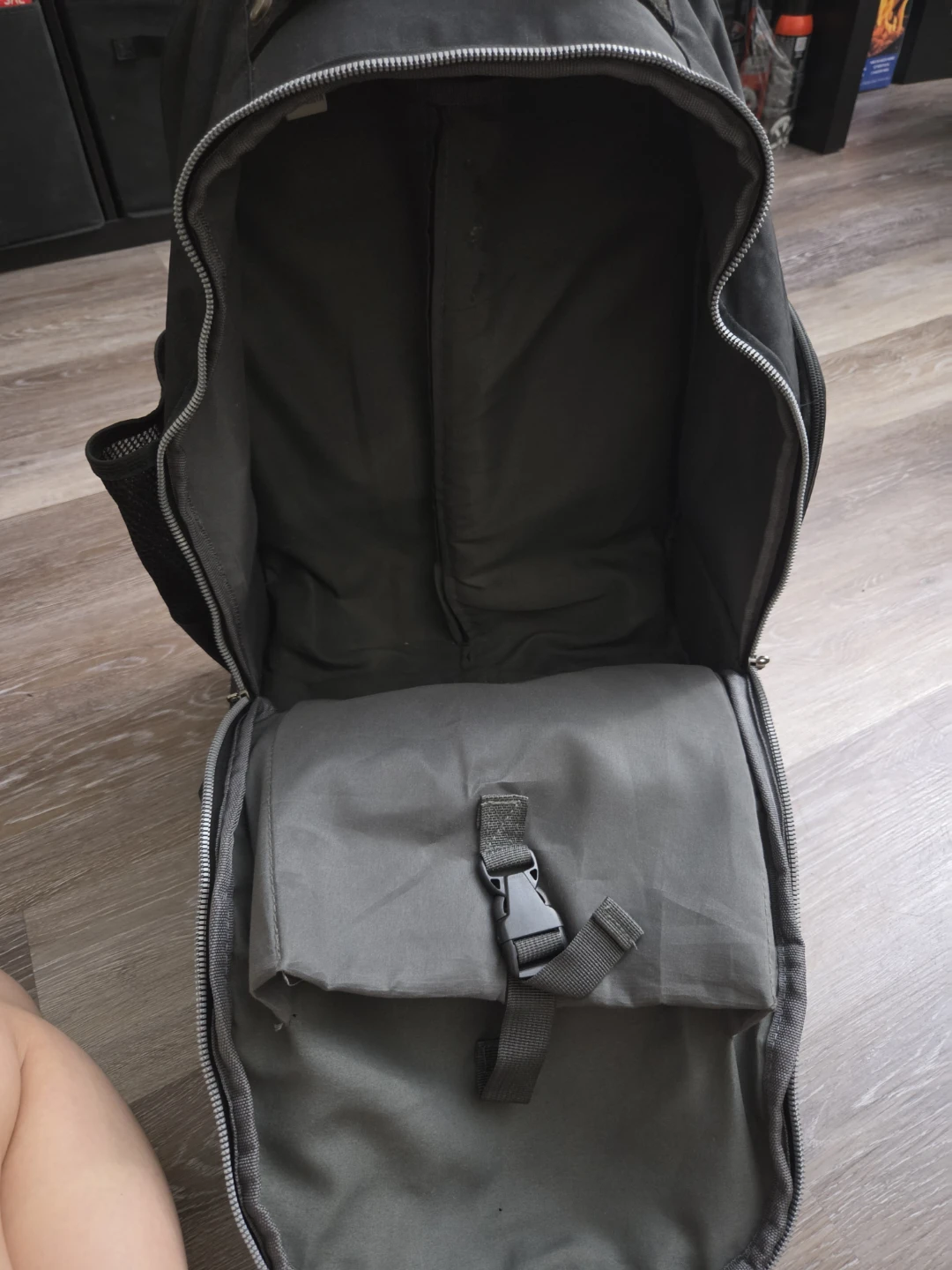 2-in-1 Rolling Backpack with Wheels & T-Handle (Black) - photo 5