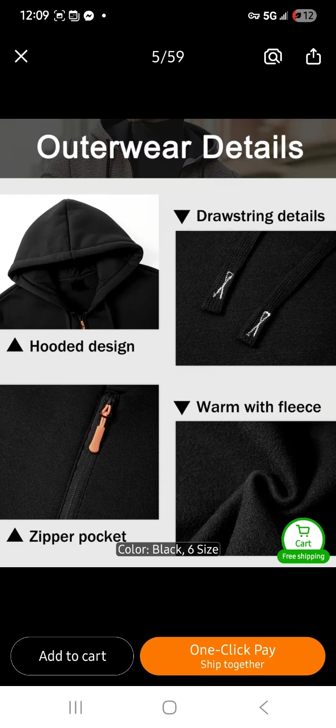 NEW Black Long Hoodie Jacket - photo 4