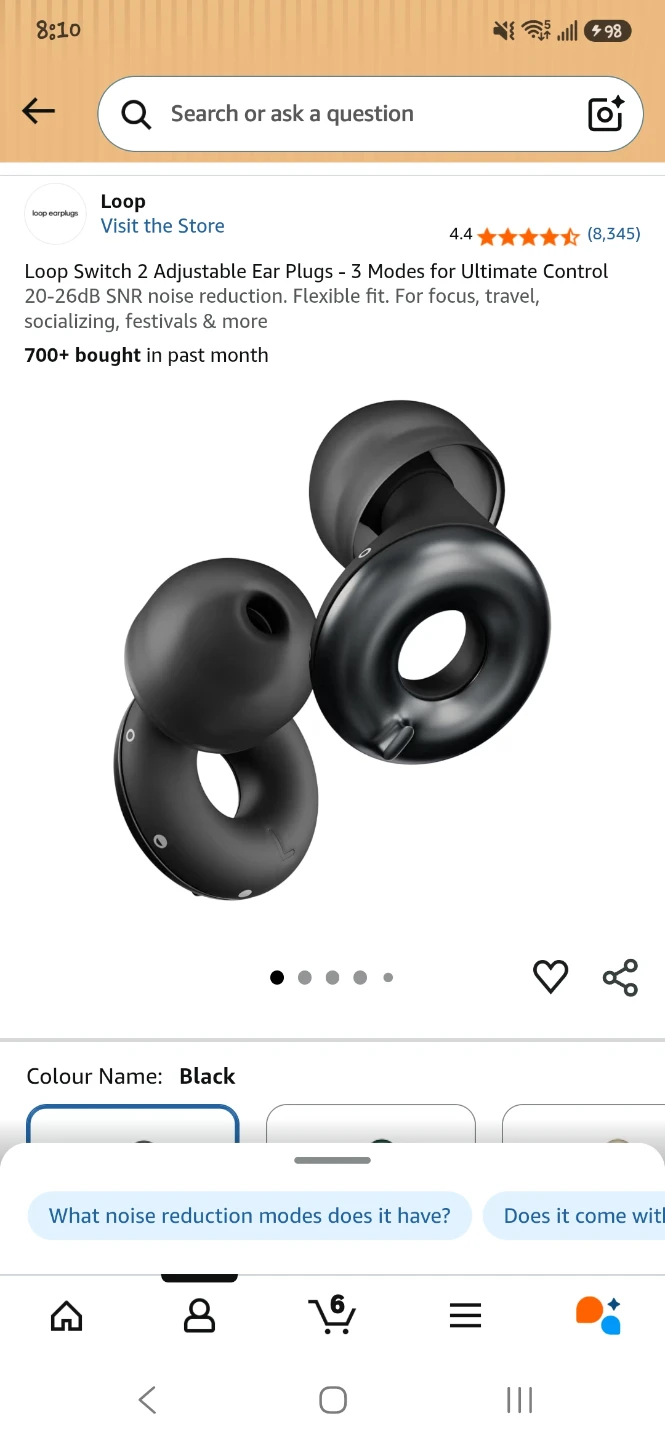 Loop Switch 2 Adjustable Ear Plugs - Black 🏈