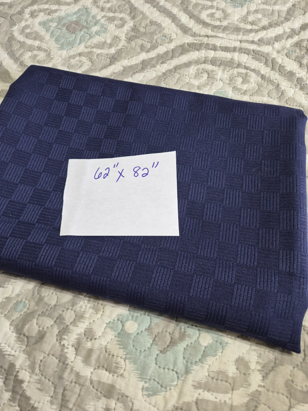 Beautiful 62" x 82" Navy Blue Tablecloth Table Decor - photo 5