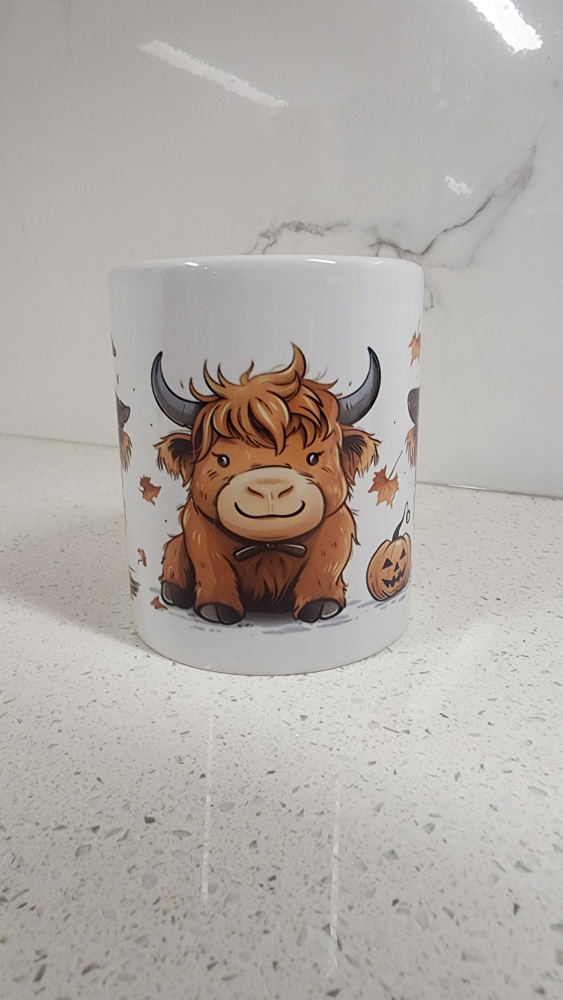 Halloween Highland Cow Mug and Coaster Set - photo 3
