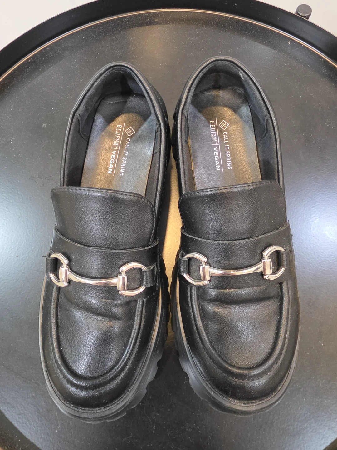 Call It Spring Black Platform Loafers