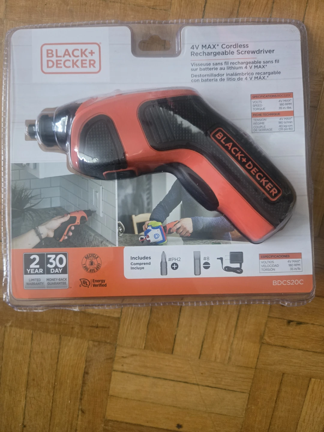 Black+Decker 4V Max Cordless Rechargeable Screwdriver