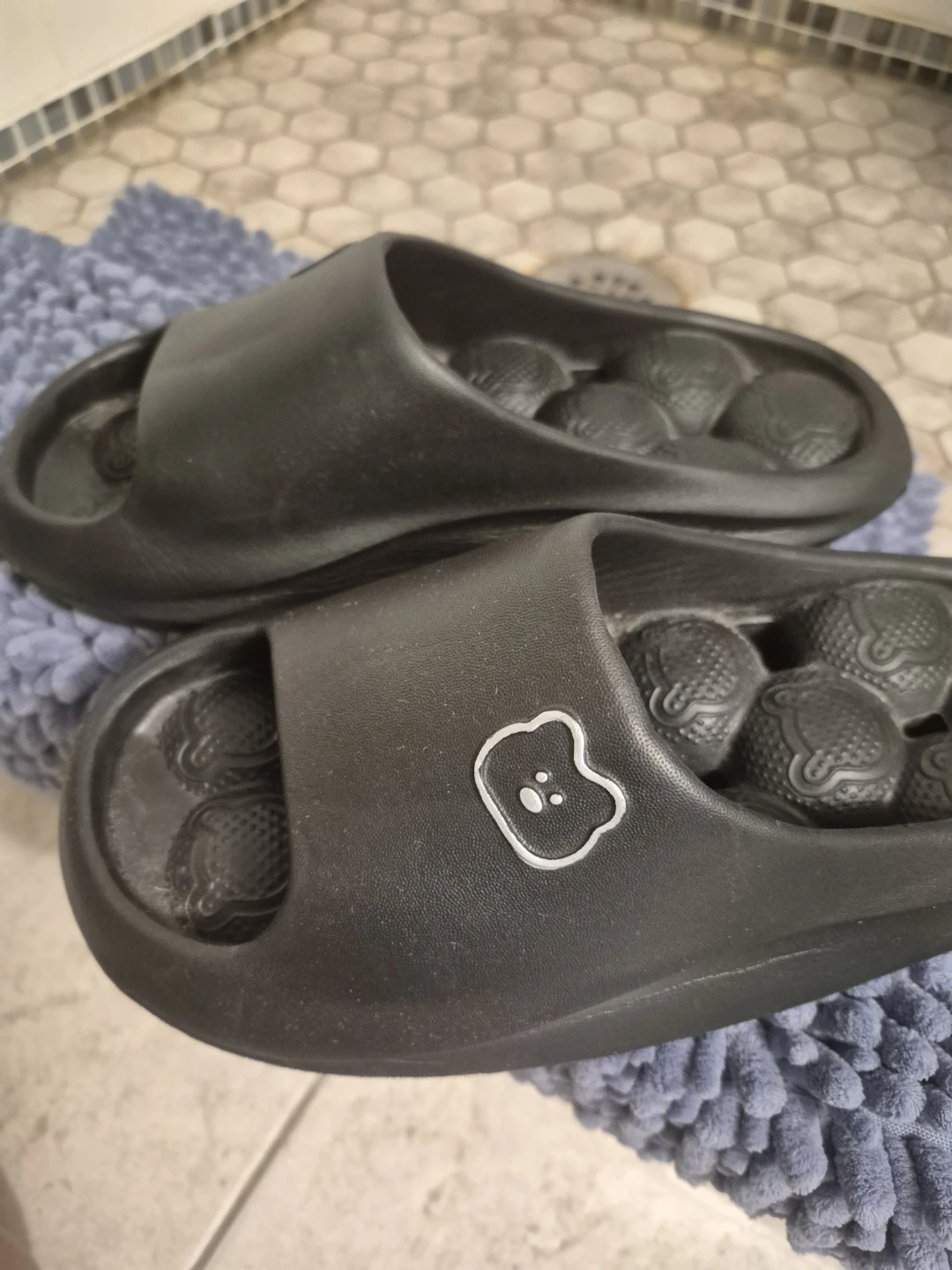 Black Bear Pattern Shower Slides - photo 2