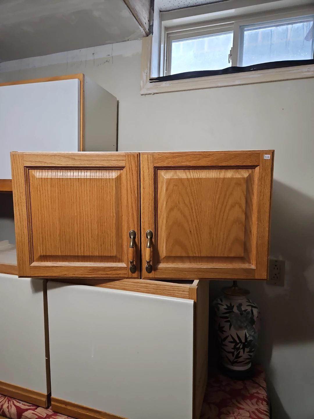 Oak Finish Wall Cabinet