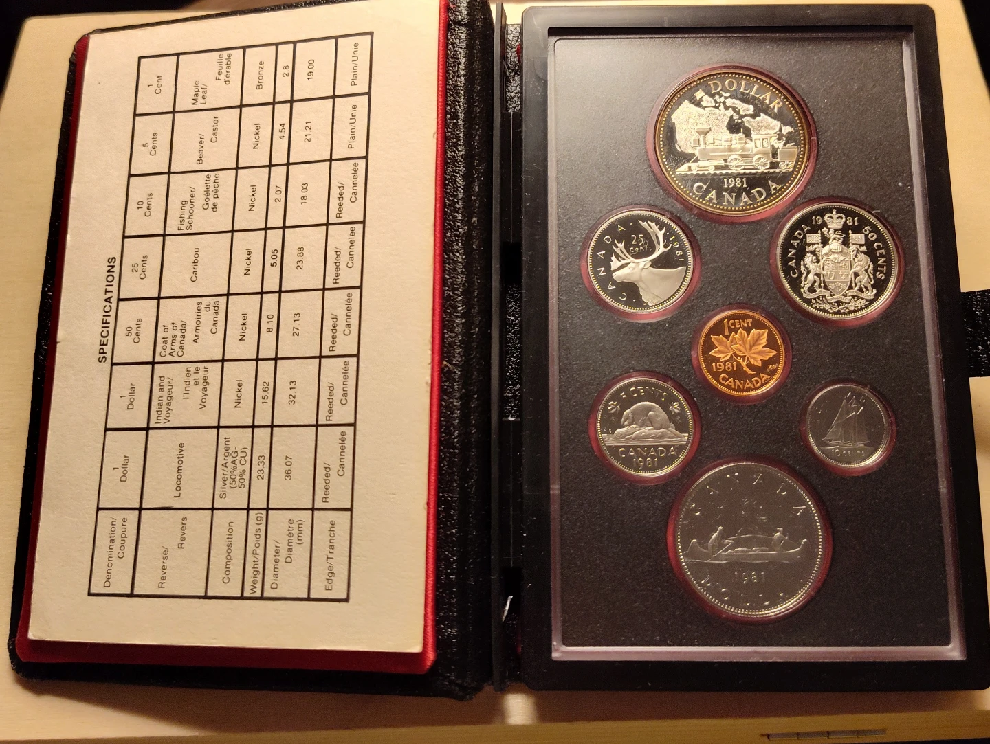 1981 Royal Canadian Mint Proof Coin Set - photo 2