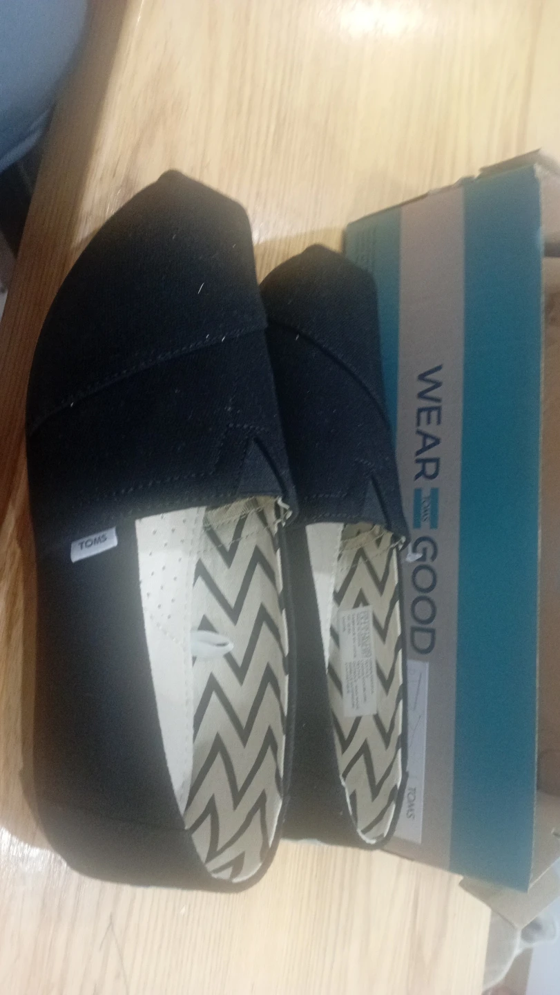 TOMS Black Canvas Slip-On Shoes - photo 2