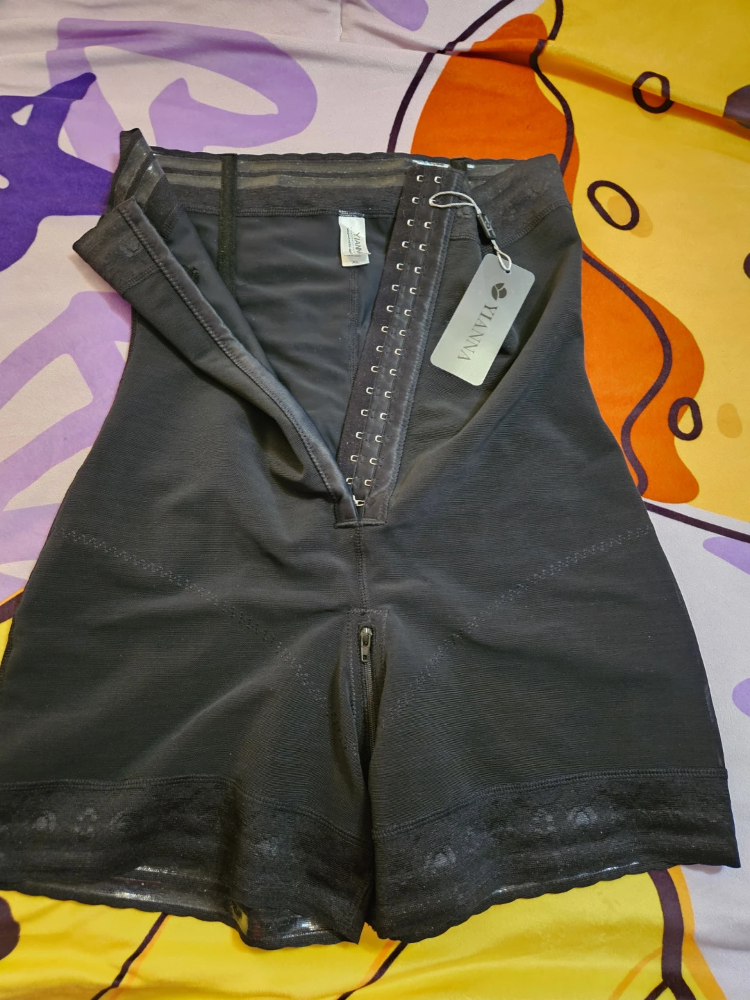 Yianna Black High Waisted Body Shaper Shorts XL - photo 3