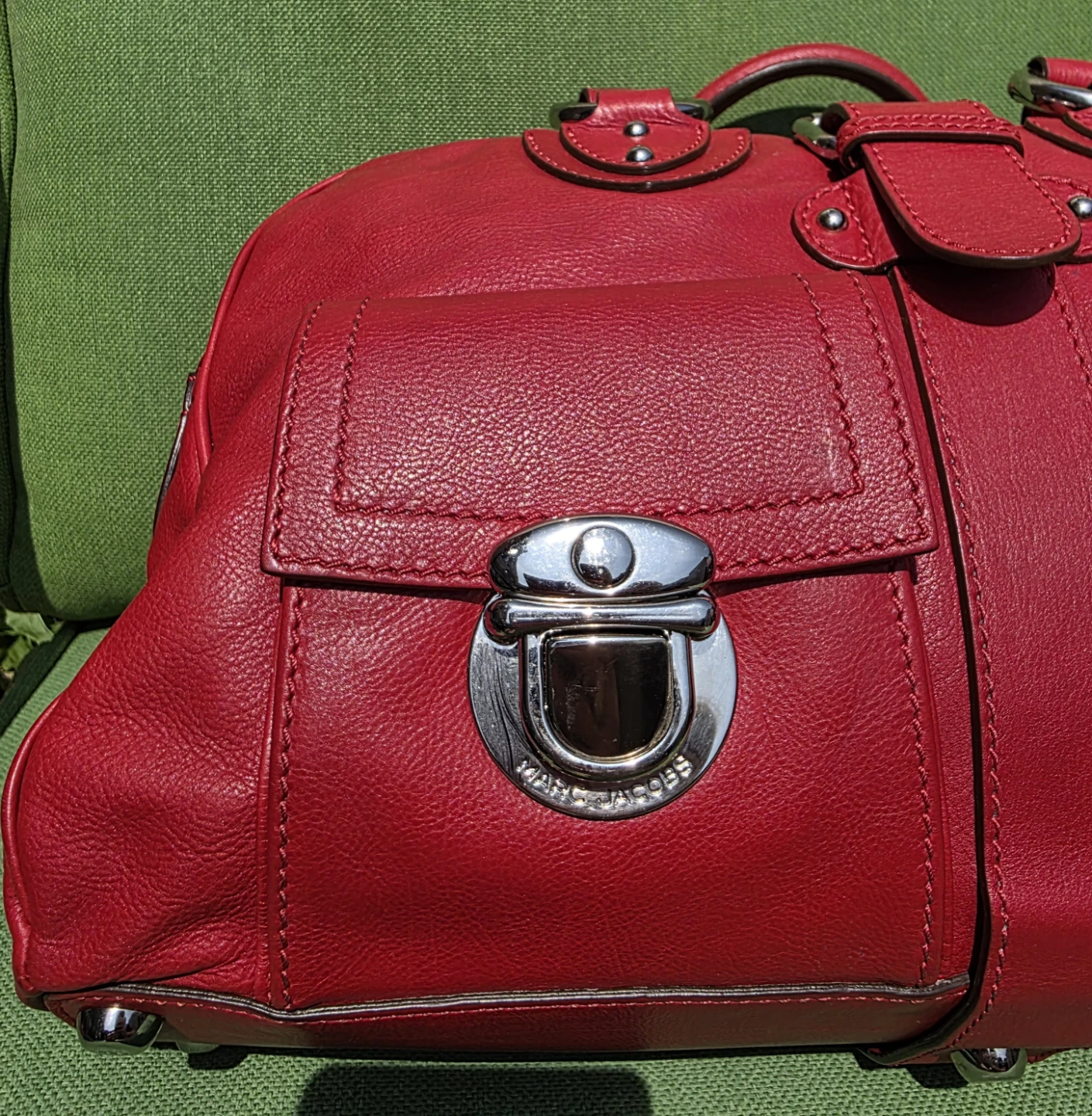 Marc Jacobs Red Premium Italy Leather Venetia Bag - photo 3