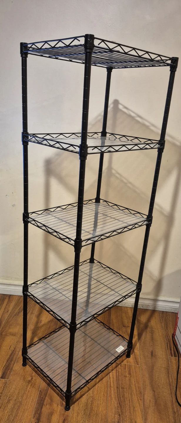 4-Tier Black Wire Storage Shelf