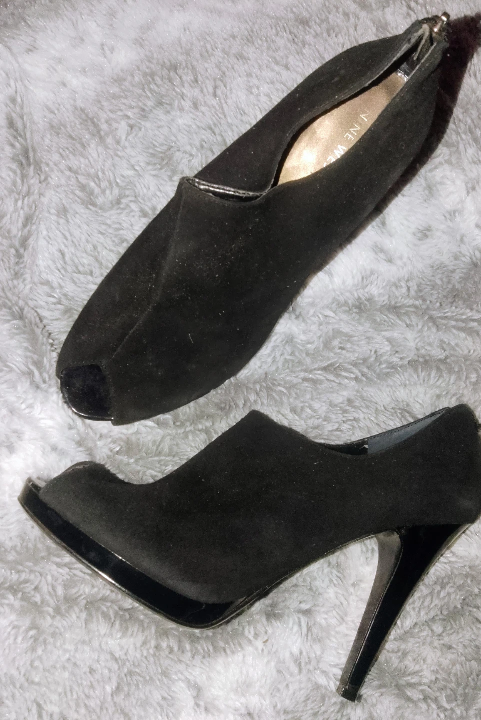 Nine West Black Peep Toe Heels