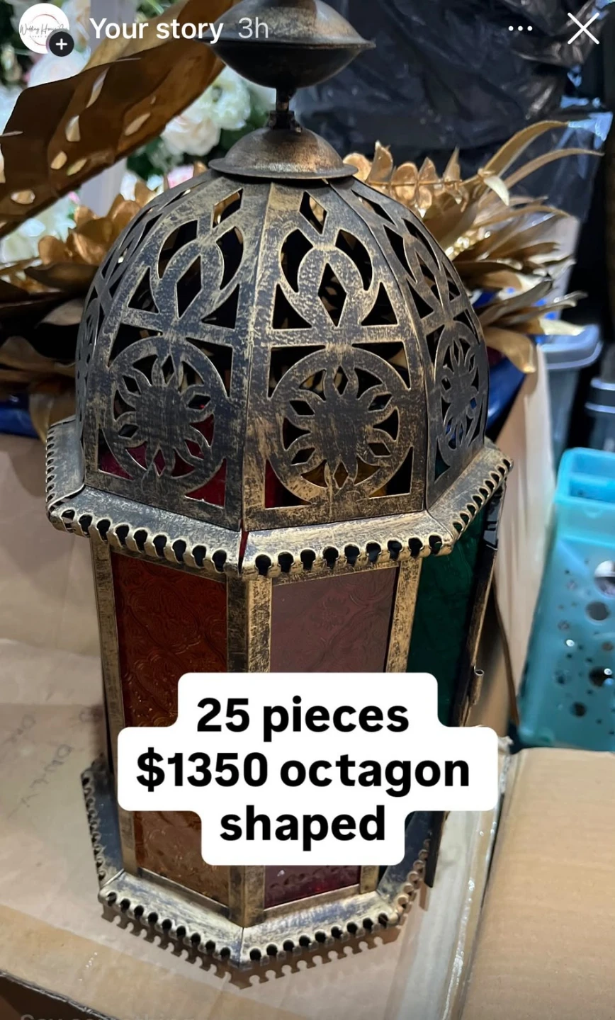 25 Piece Octagon Shaped Decorative Lanterns
