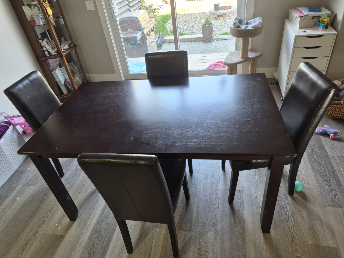Dark Brown Dining Table and 6 Chairs - photo 2