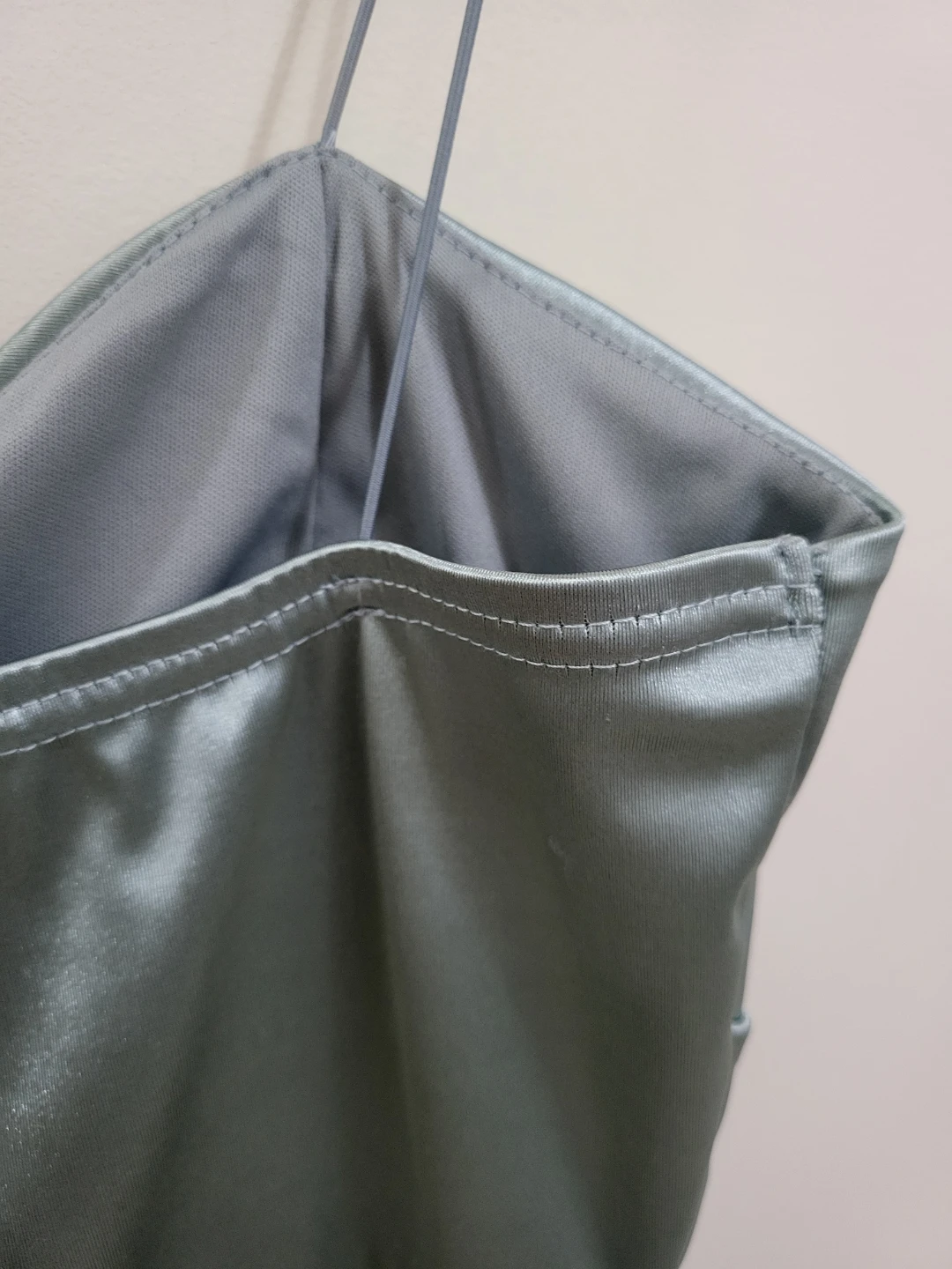 FOREVER 21 Satin Slit Cami Dress (Size M) - Sage Green - photo 4