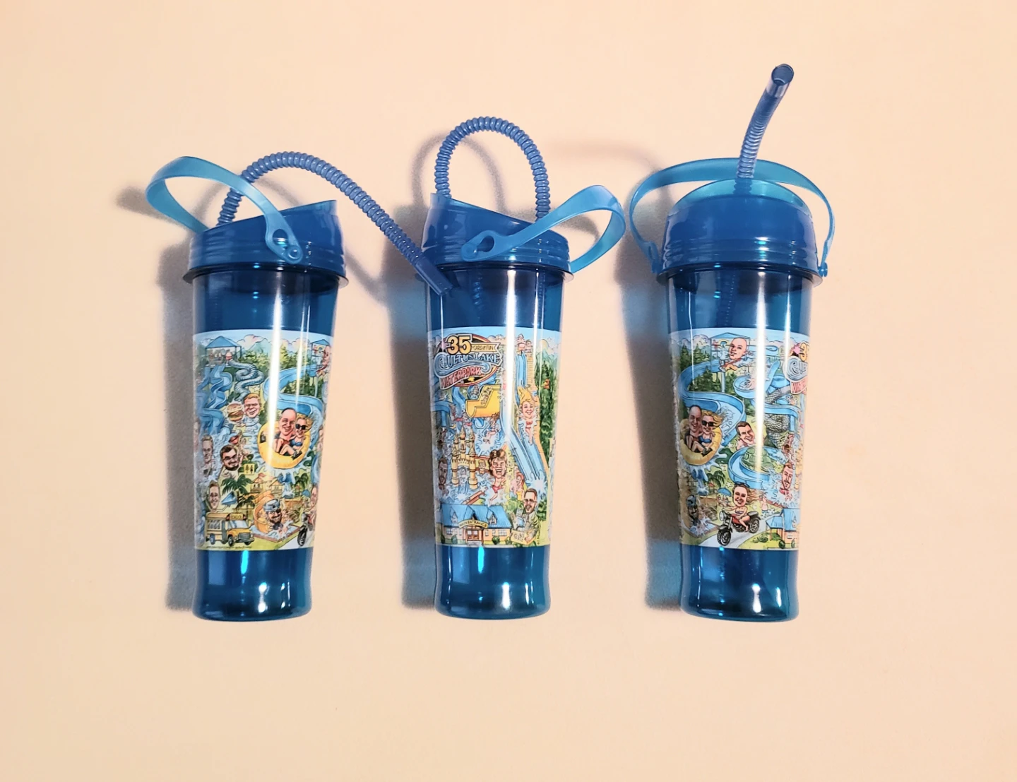 Cultus Lake Waterpark Tumblers with Straws (Set of 3)