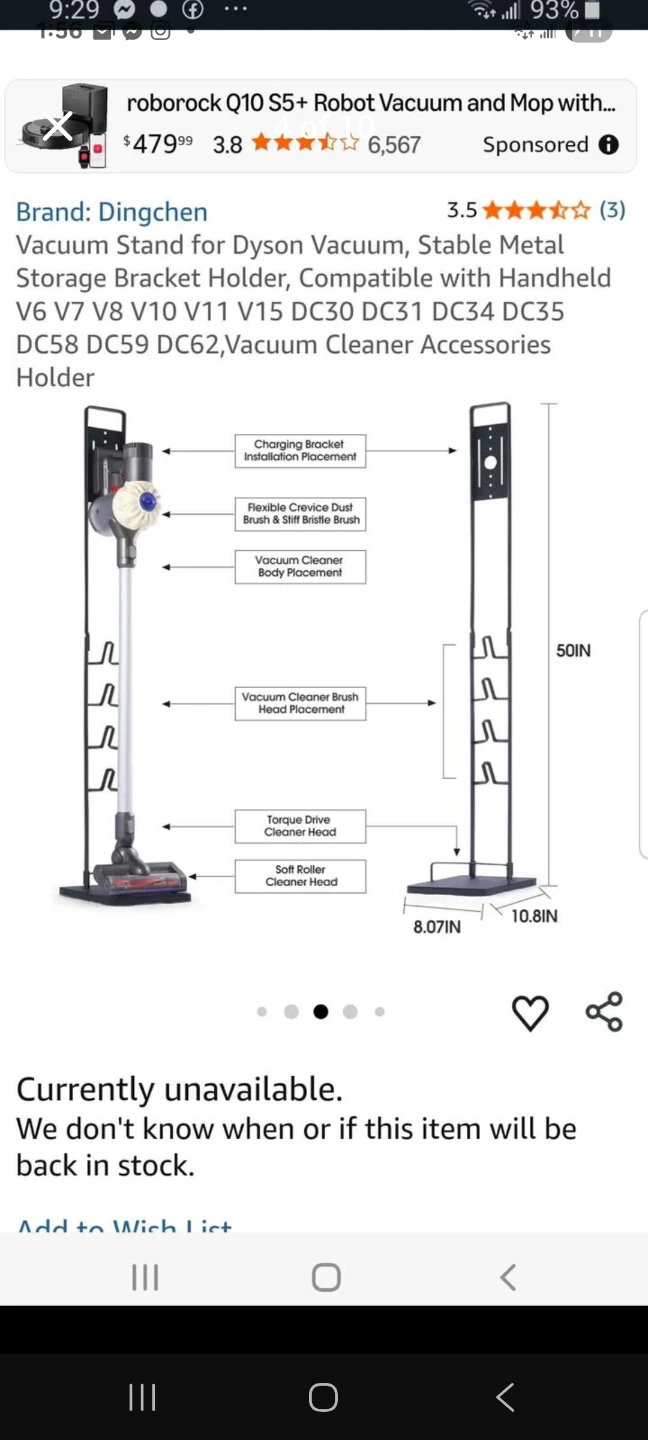 Dyson vacuum stand brand new - photo 4