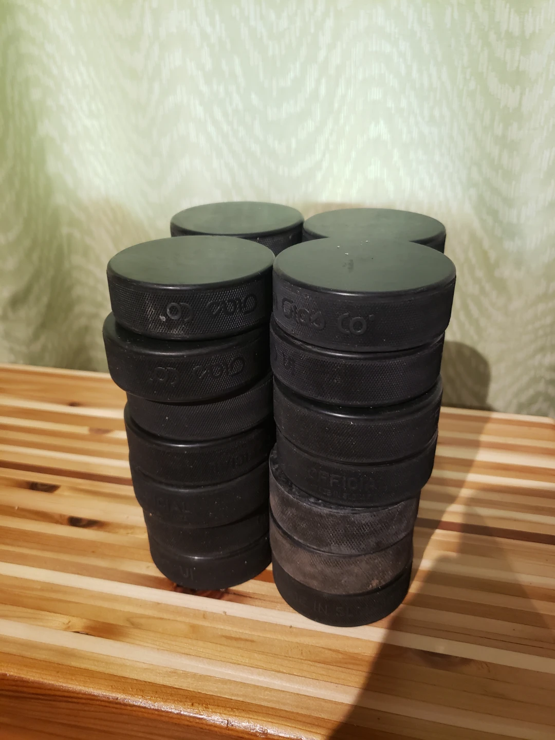 28 of Official Size Ice Hockey Pucks