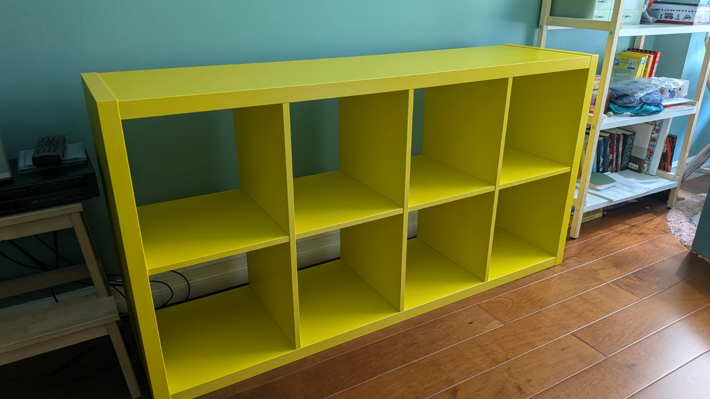 IKEA Kallax 8-Cube Shelving Unit - Yellow