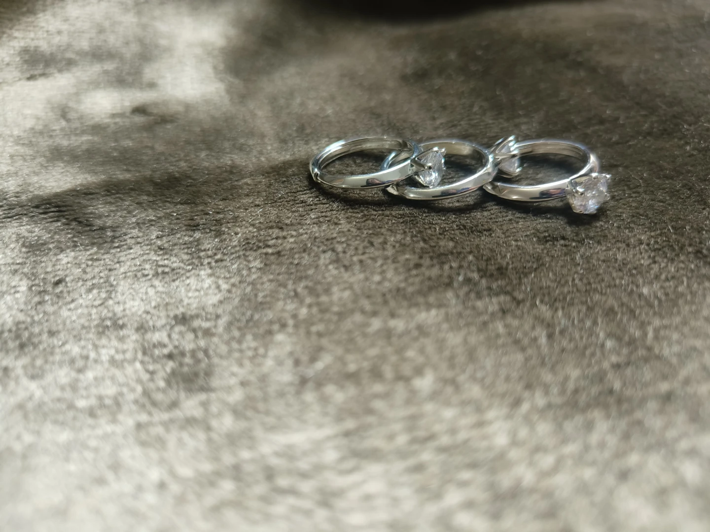 Silver Rings with Cubic Zirconia