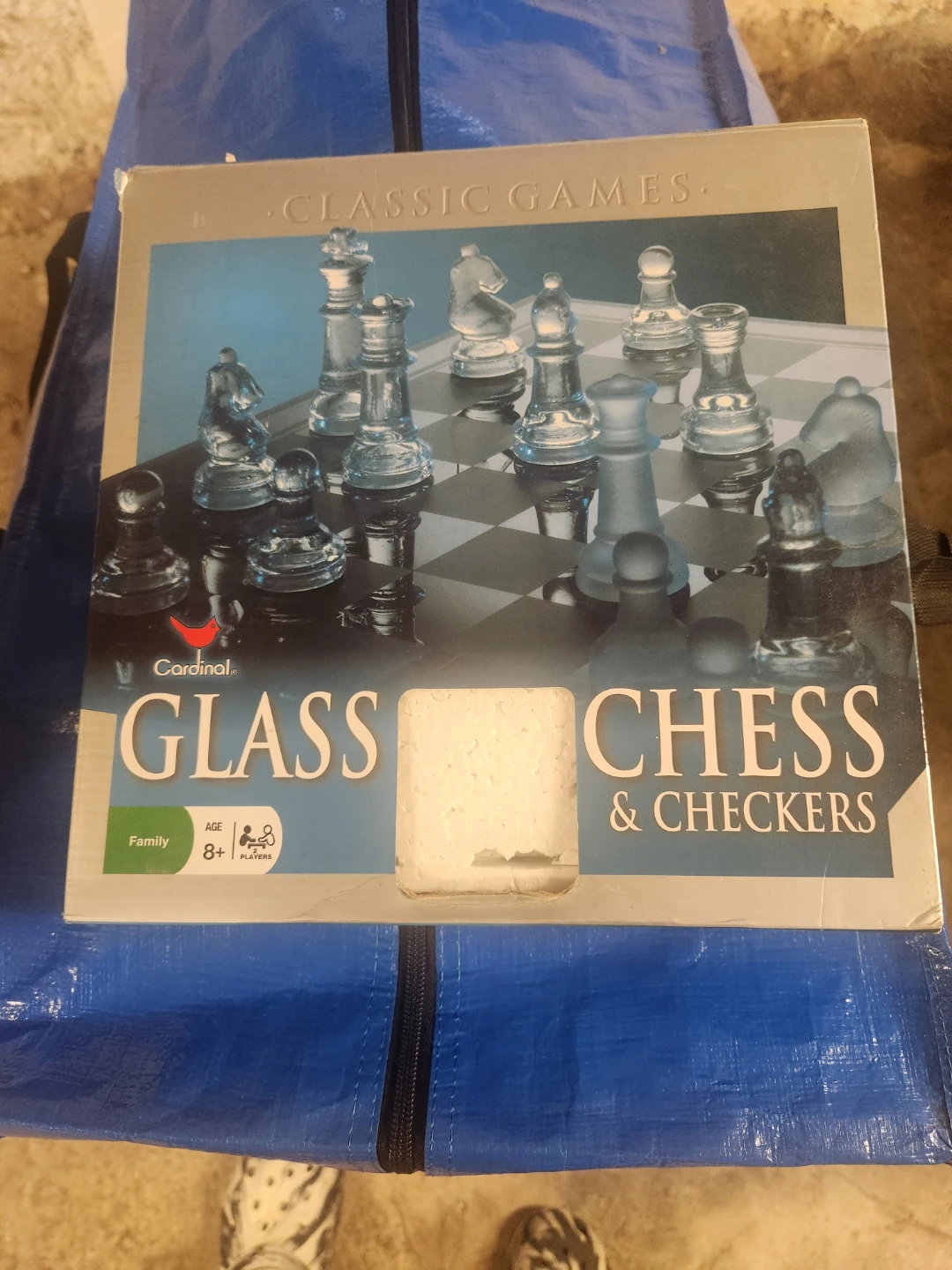 Cardinal Glass Chess & Checkers Set