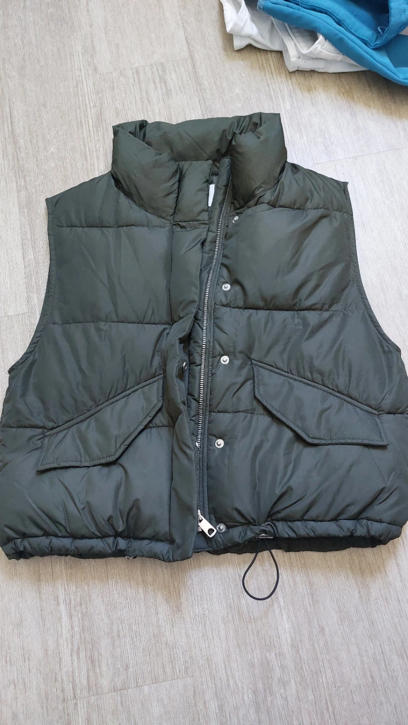 H&M Olive Green Puffer Vest XS