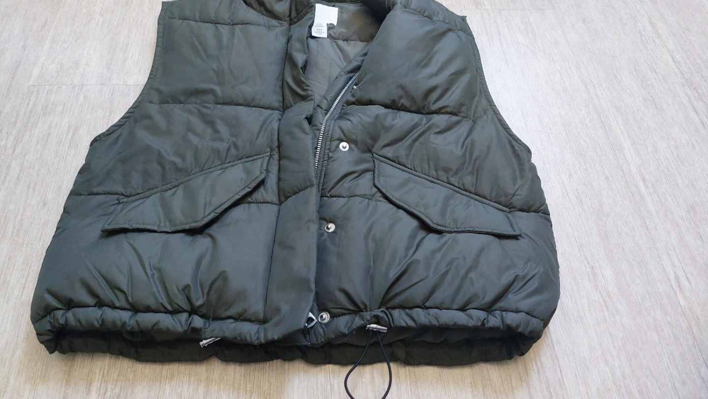 H&M Olive Green Puffer Vest XS - photo 2
