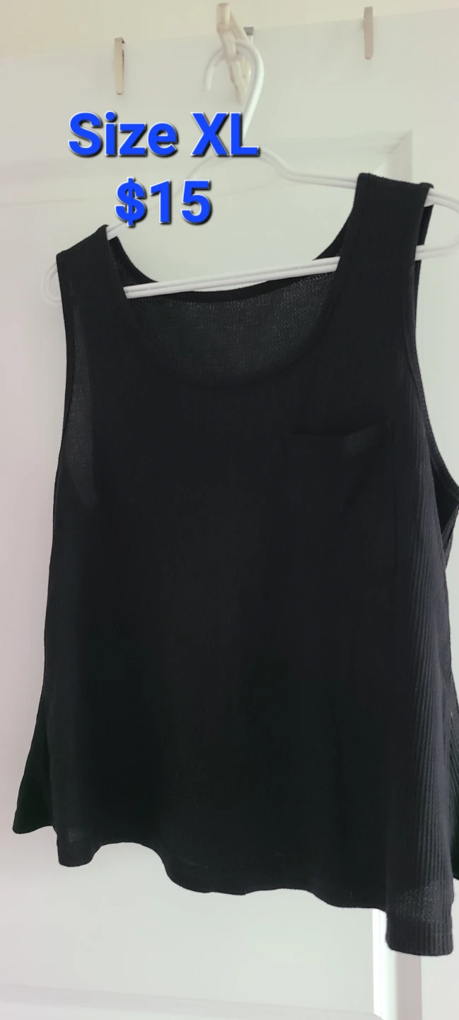 Black Sleeveless Tank Top
