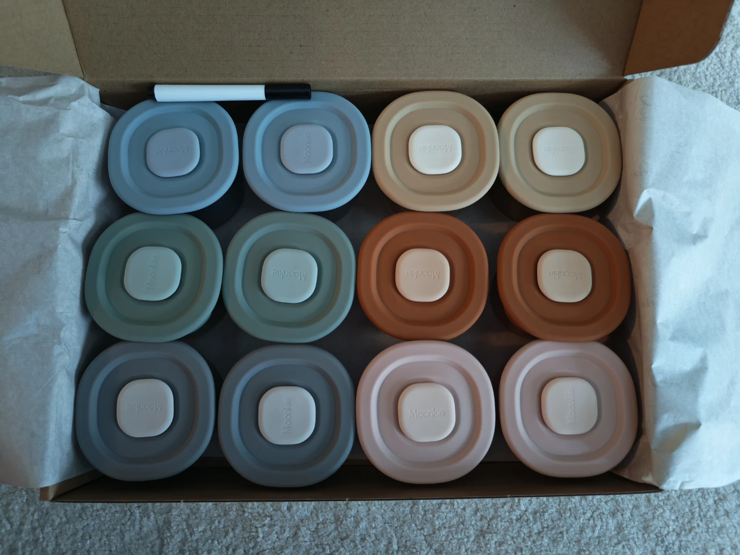 （Brand New) Moonkie Silicone Baby Food Containers,12 Pack - photo 3