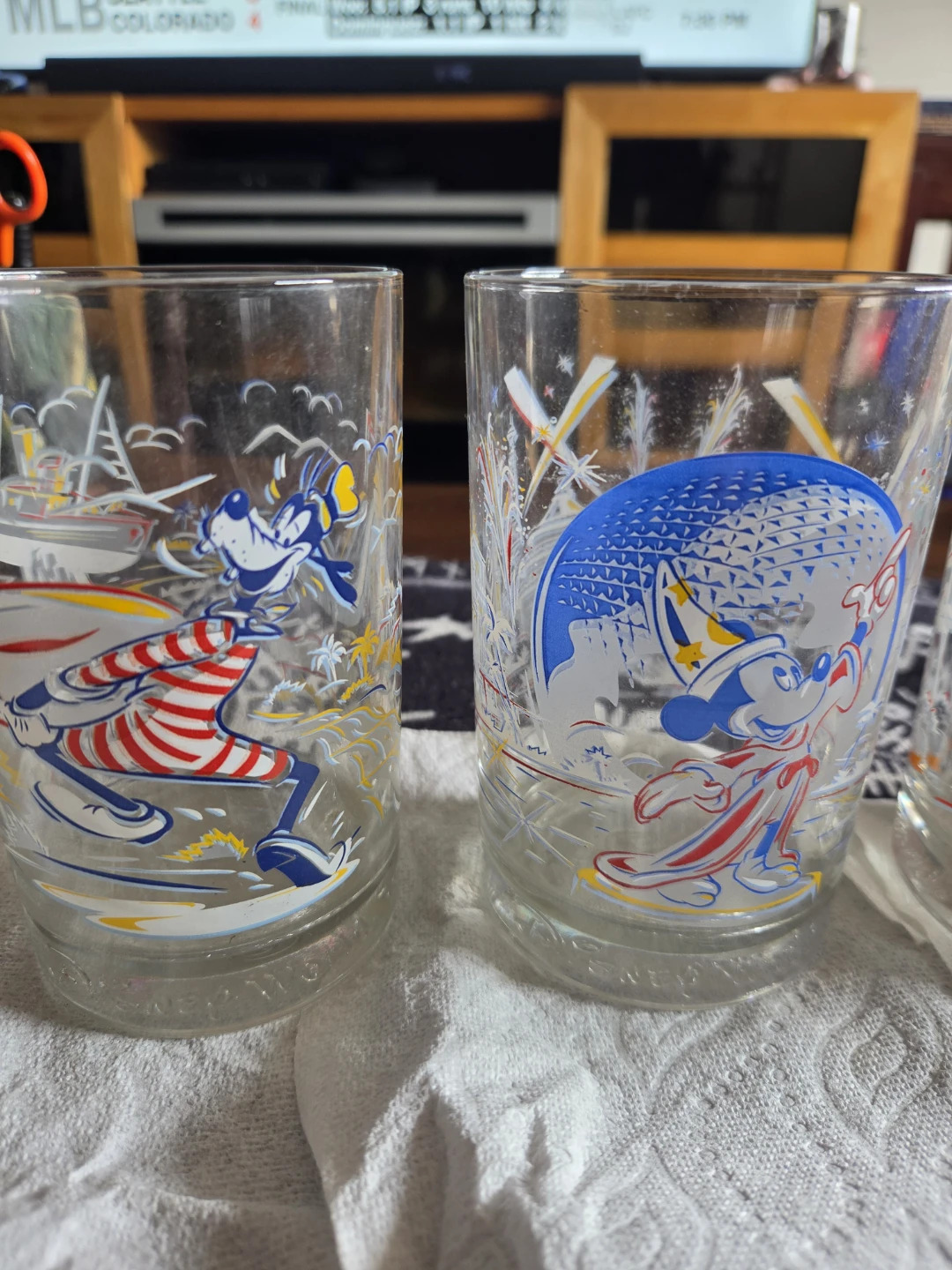 Set of 4 McDonald's Walt Disney World 25th Anniversary Glasses