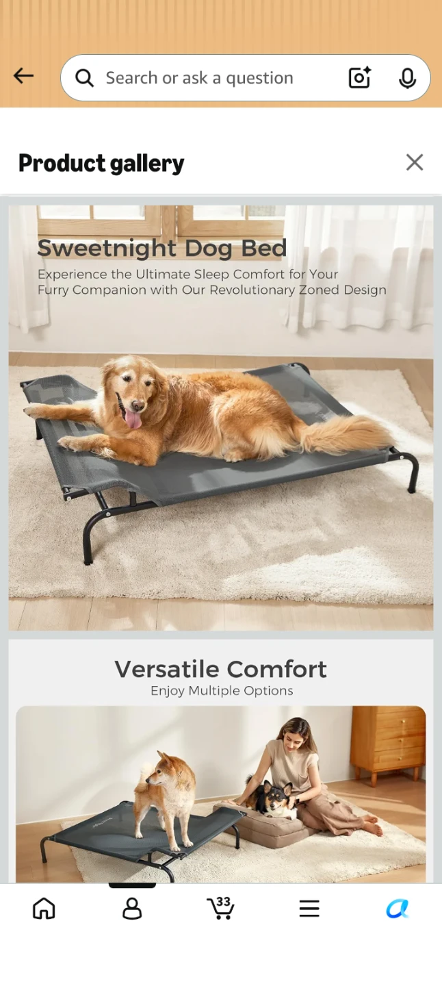 Sweetnight Elevated Cooling Dog Bed Large 🏈 - photo 2