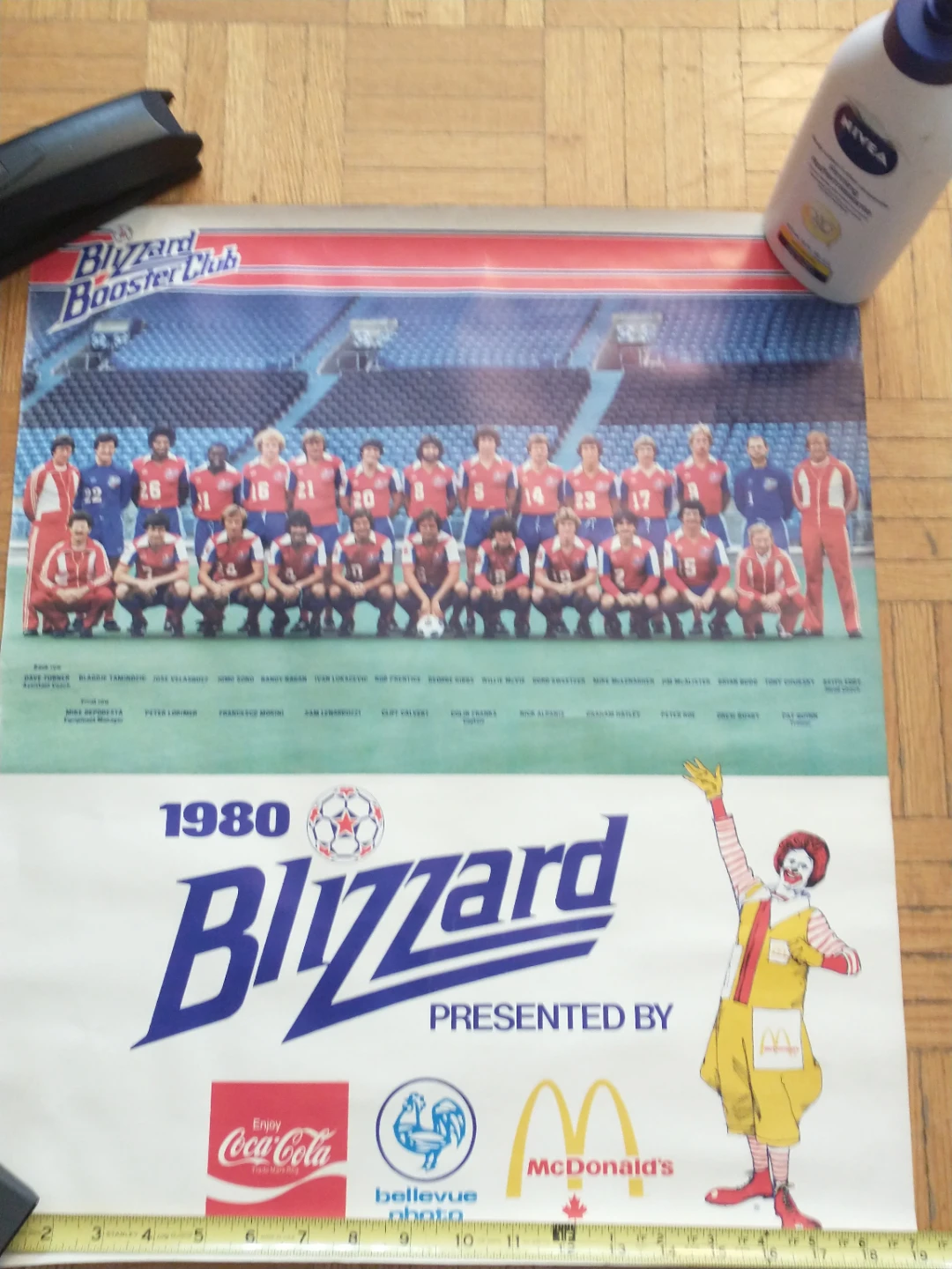 Rare 1980 NASL Toronto Blizzard Booster Club Soccer Poster - photo 3