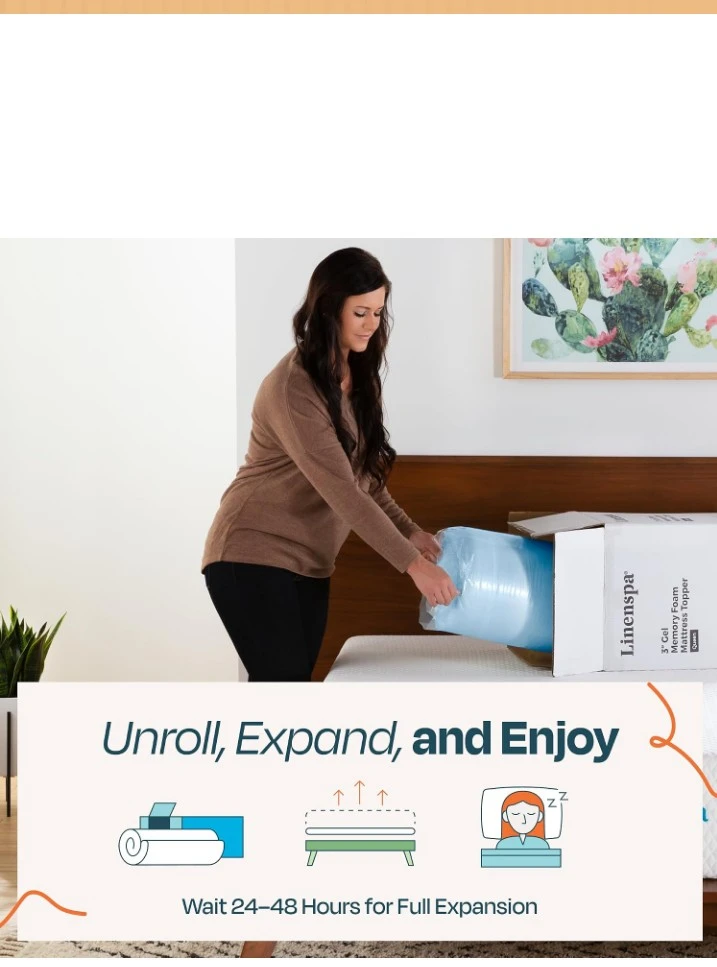3" GEL MEMORY FOAM MATTRESS TOPPER - photo 5