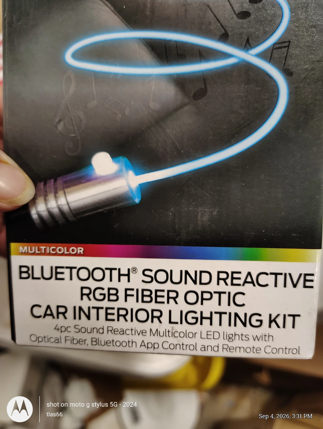 Monster Basics Bluetooth RGB Fiber Optic Car Interior Light Kit