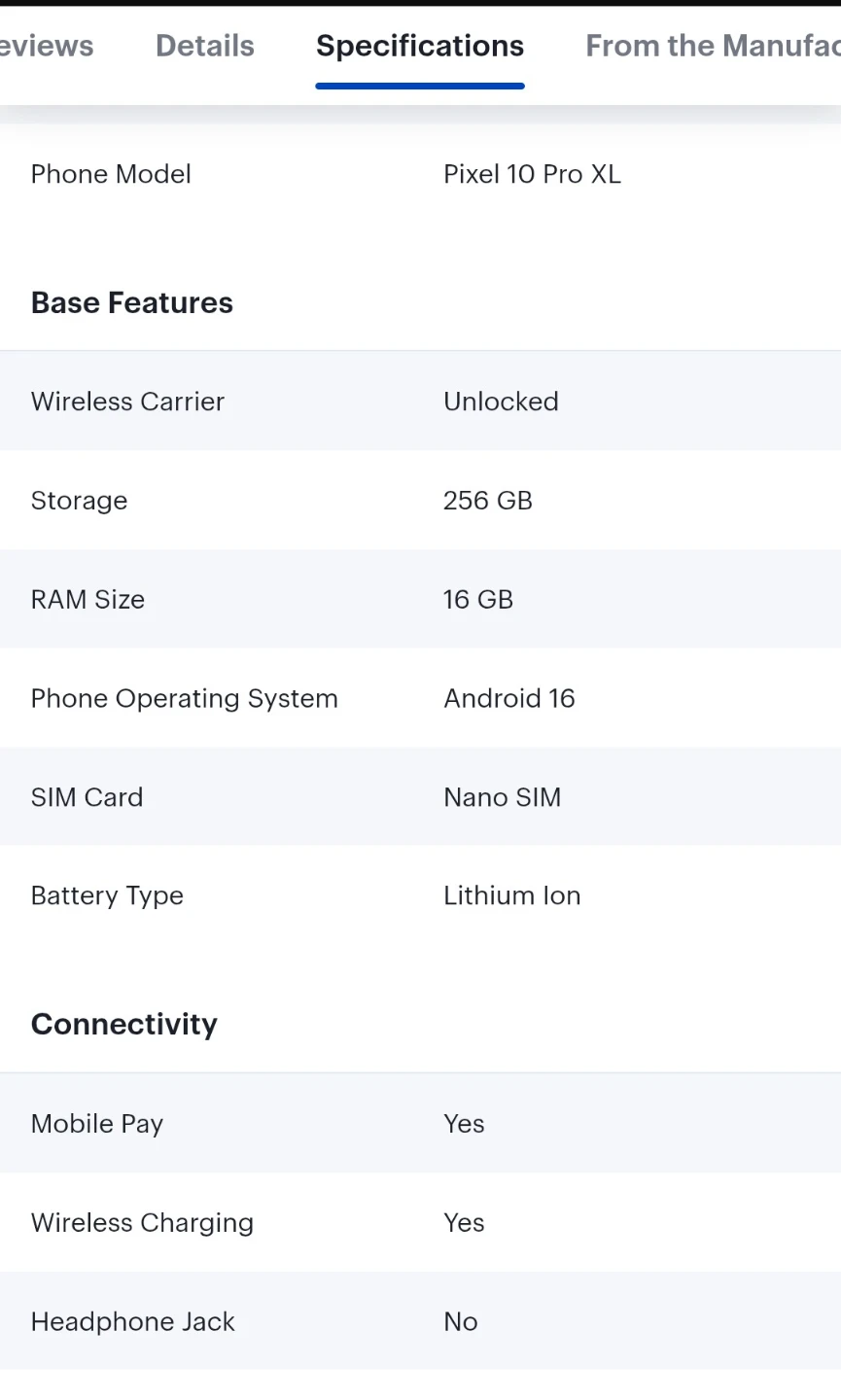 Google Pixel 10 Pro XL 256GB Unlocked- Moonstone - photo 5