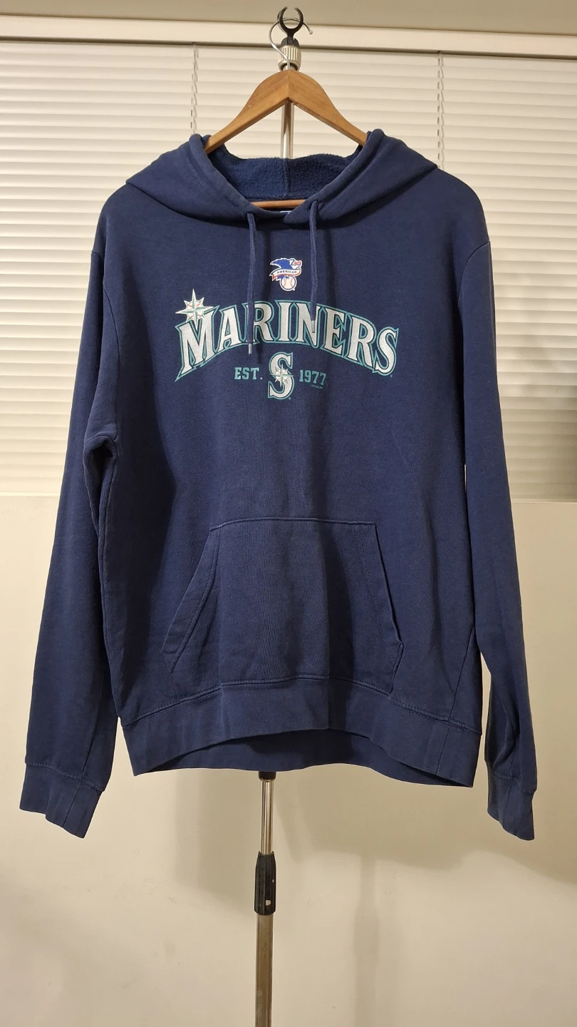 MLB Seattle Mariners Graphic Pullover Hoodie Navy Blue