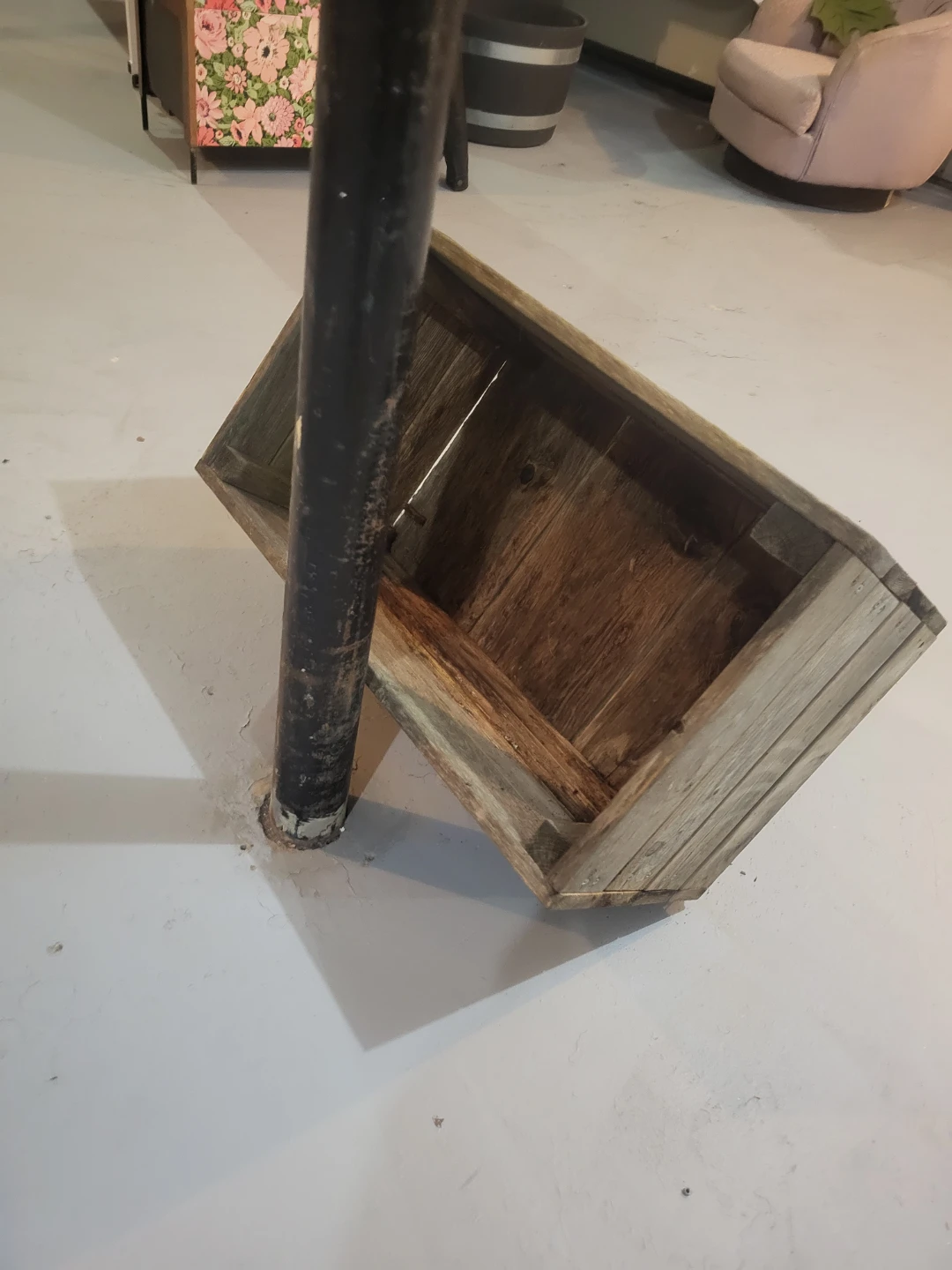 Large, Rustic Wooden Storage Crate - photo 2
