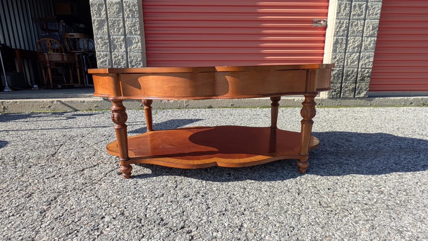 Vintage Wooden Coffee Table with Drawer - photo 5