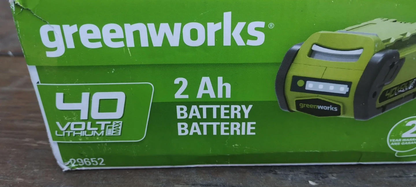 Greenworks 40V 2.0Ah Lithium Battery - photo 2