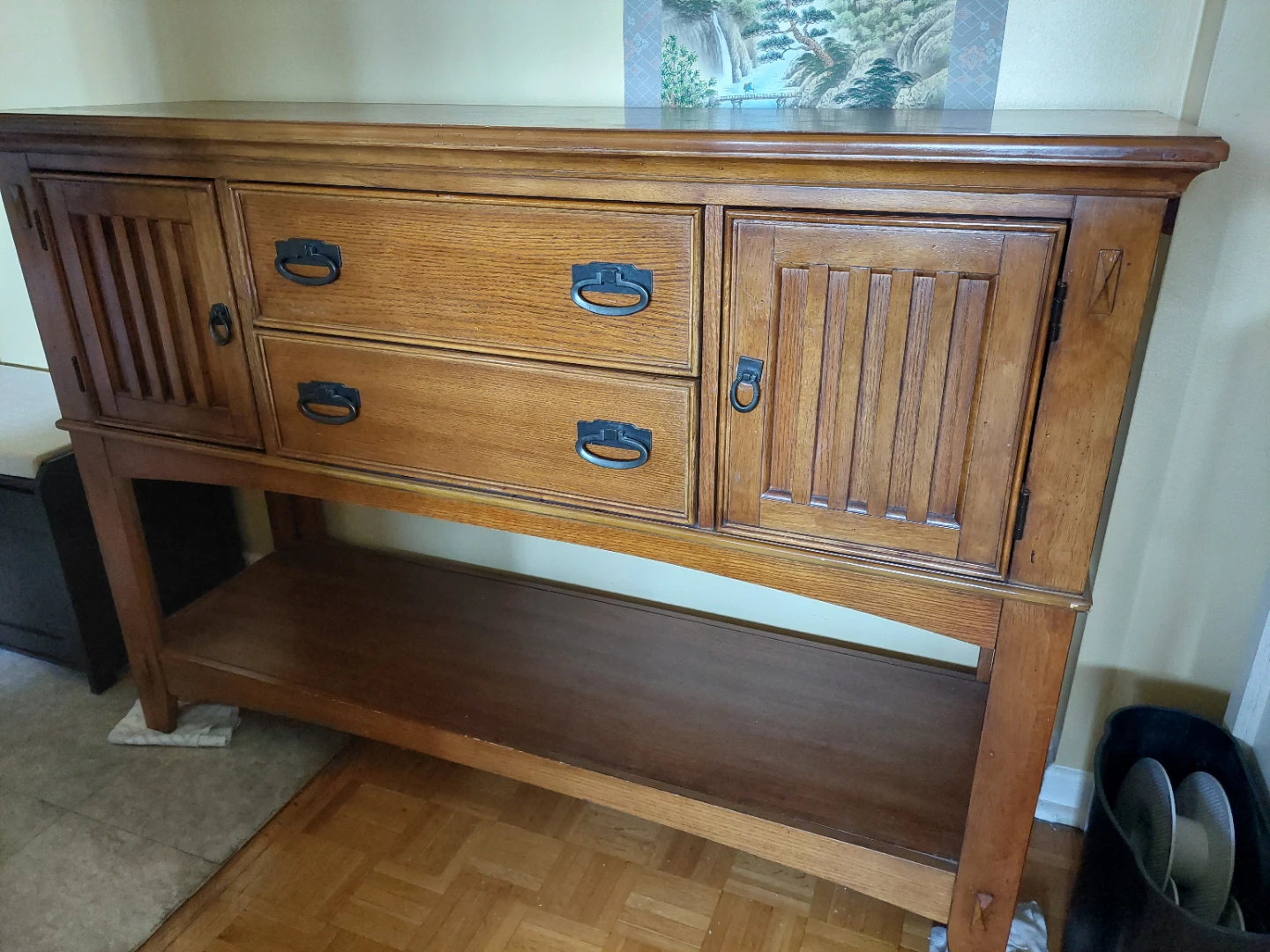 Solid Wood Sideboard Buffet Cabinet