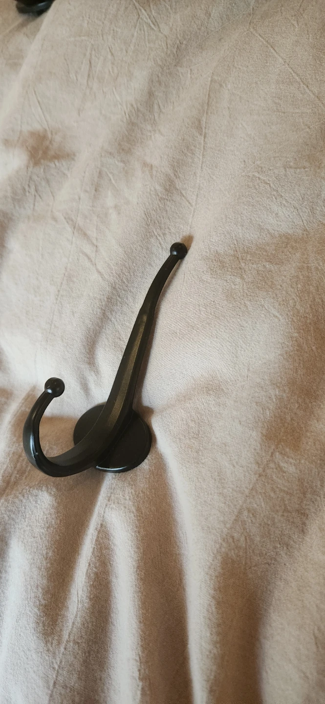 5 Black Satin metal hooks - photo 2