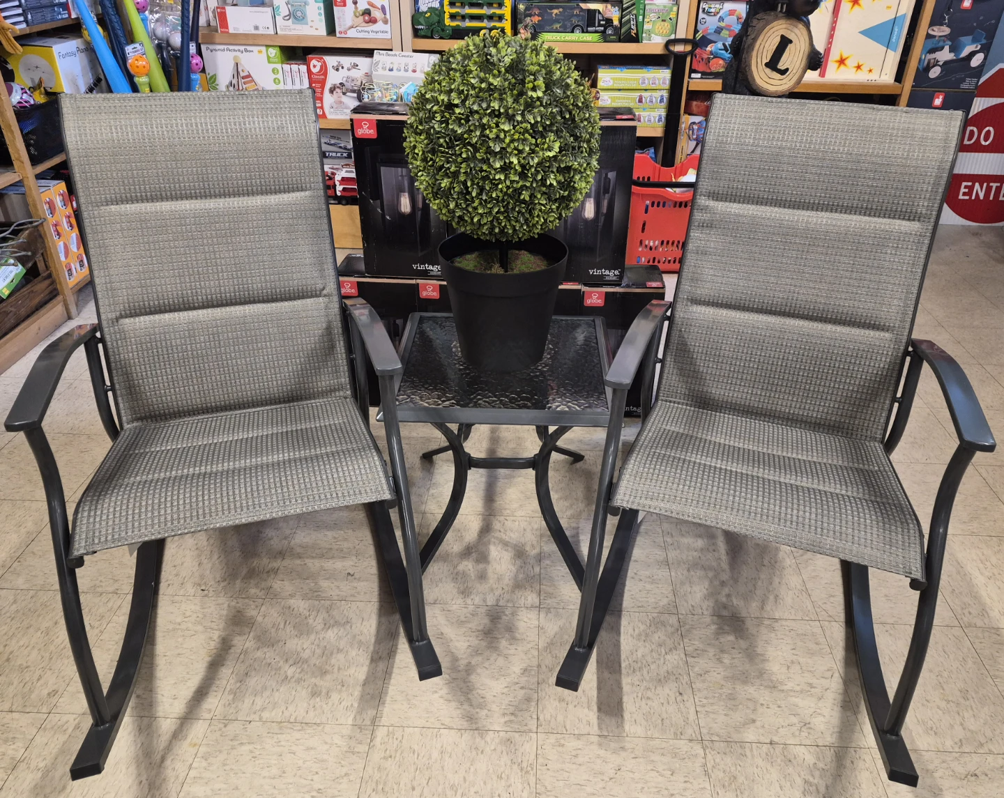 New 3-Piece Outdoor Rocking Chairs and Table Set - photo 2