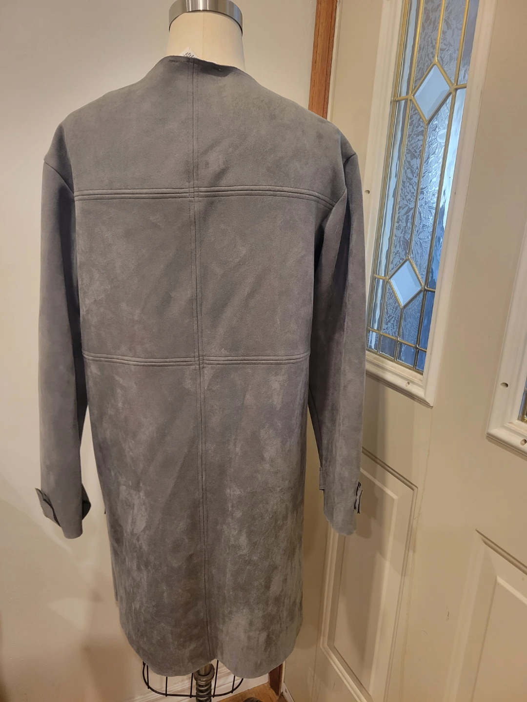 Magaschoni grey faux suede coat - photo 4