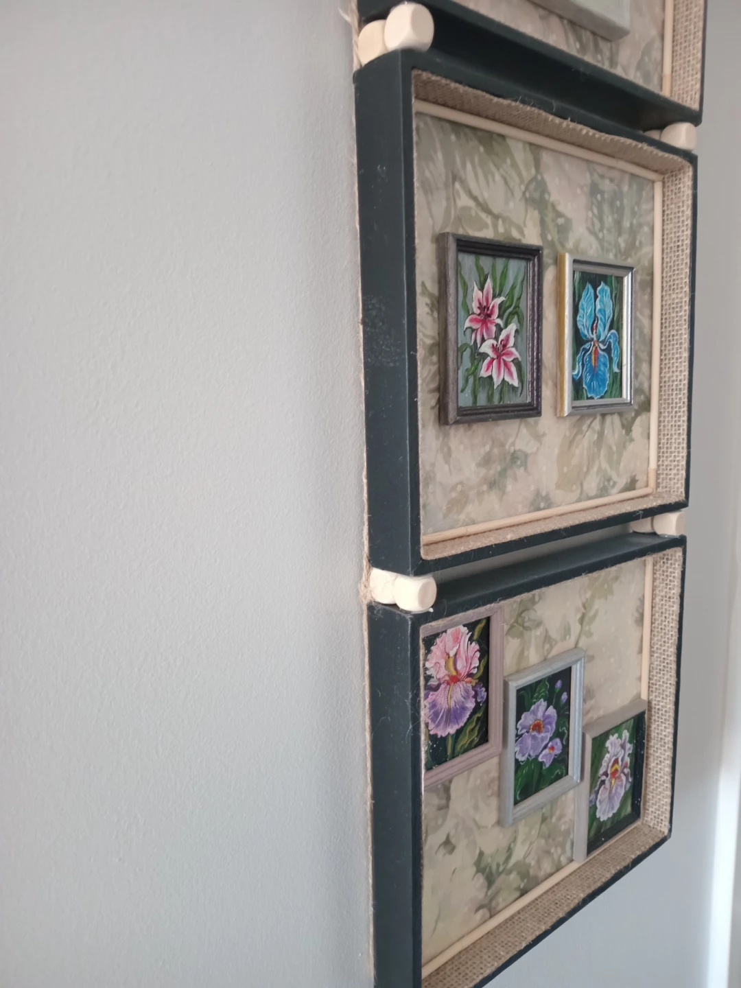Miniature Framed Floral Paintings Wall Art - photo 3