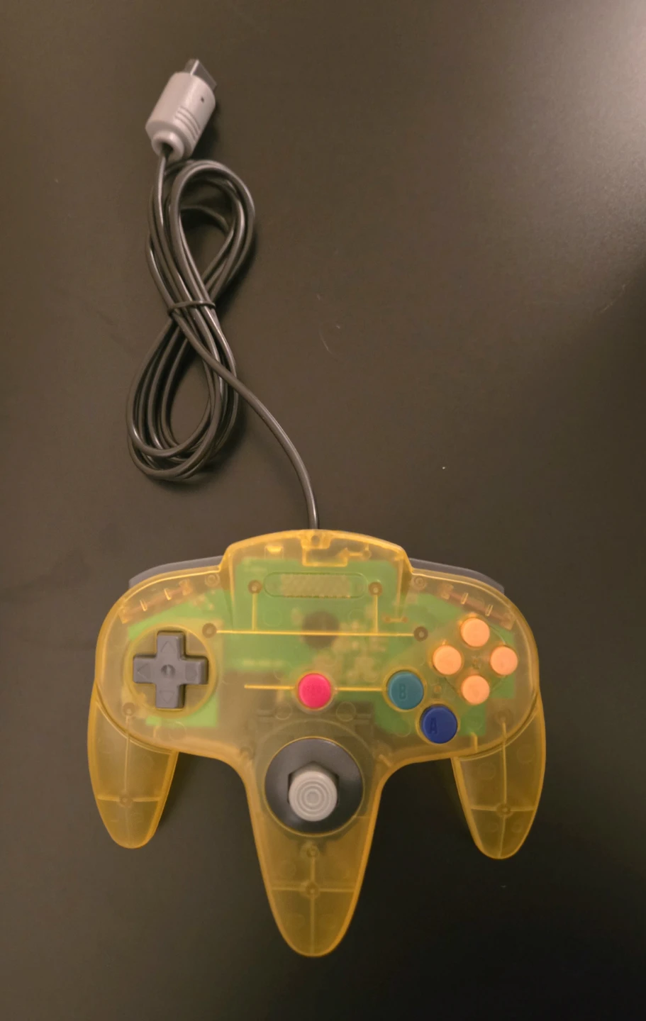 N64 Translucent Banana Yellow Controller - photo 2