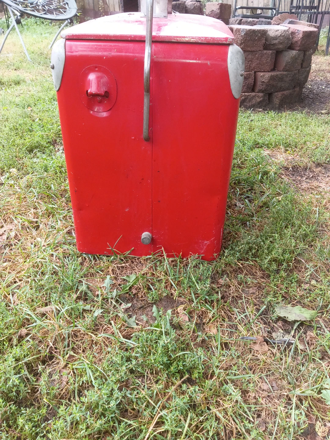 Vintage Red Coca-Cola Metal Cooler - photo 3