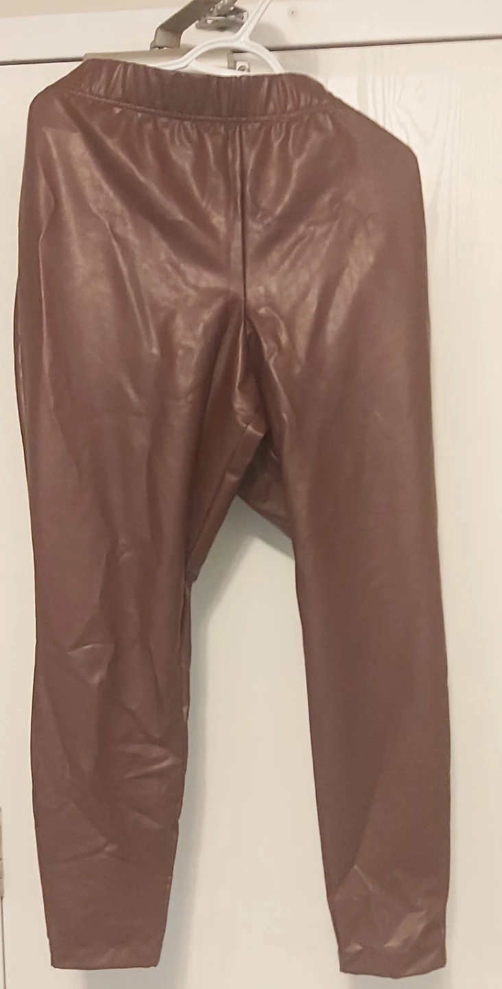 Old Navy Faux Leather Leggings - Brown/purple 2X