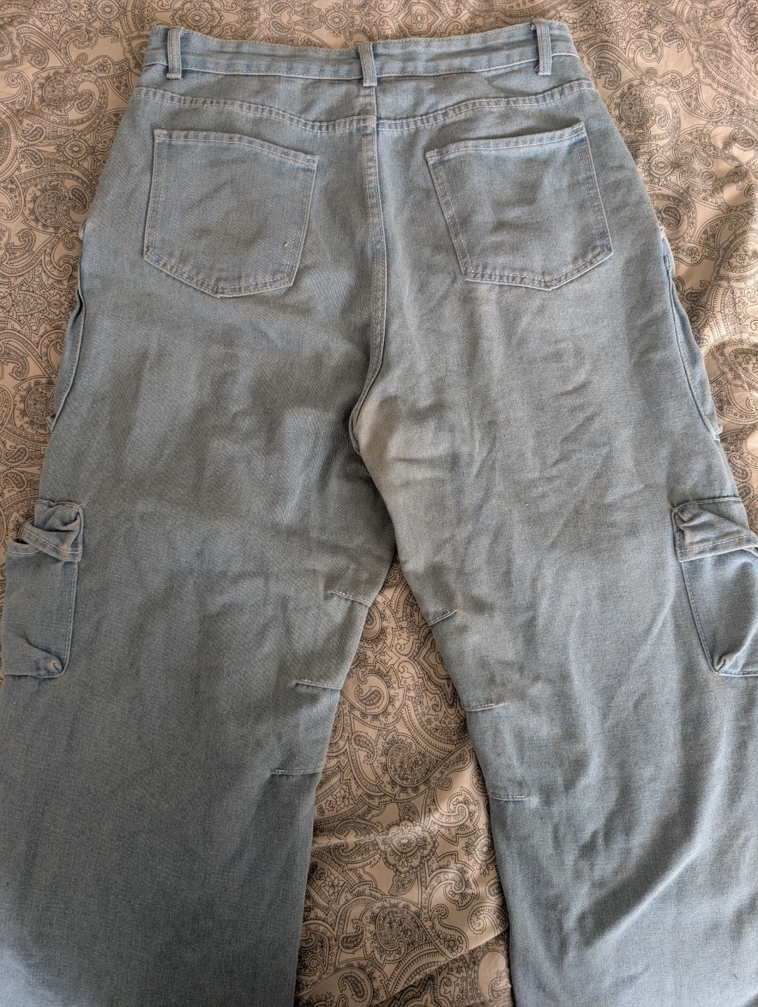 Light wash denim cargo pants - photo 5