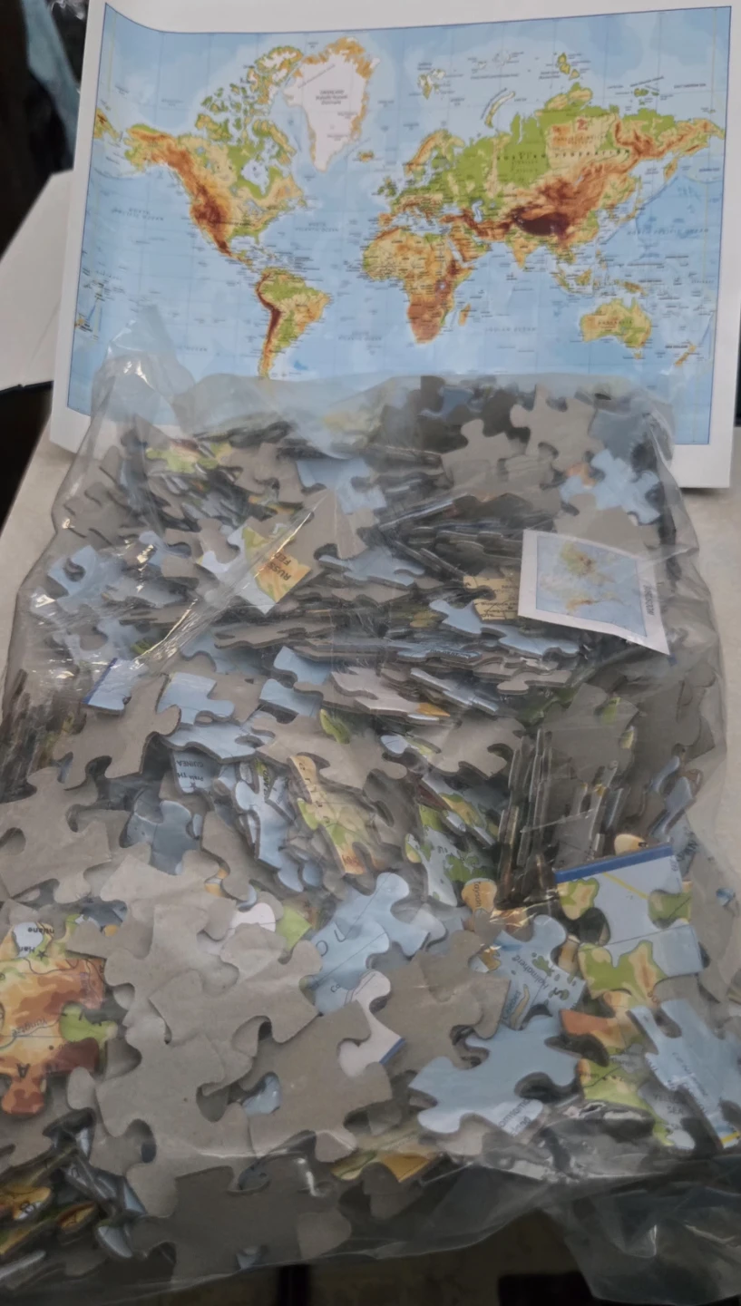 STEM Puzzle 500 piece World Map -  Educational Box Set - photo 2
